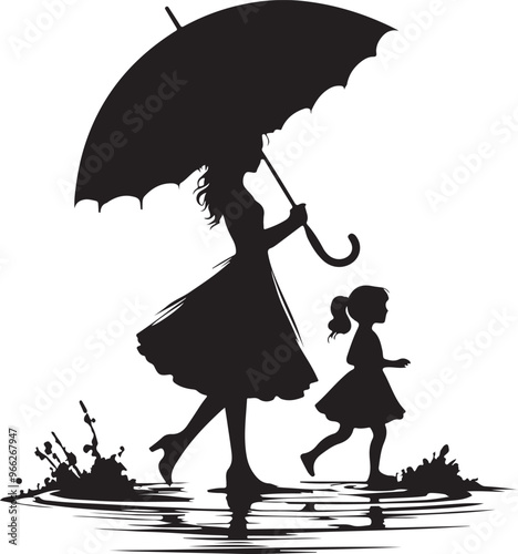 child with umbrella