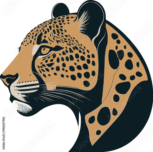 otorongo or amazonian jaguar vector on transparent background for digital content, t-shirts and stickers, jaguar vector logo, jaguar vector illustration