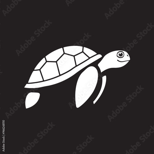 Vectorized turtle, vectorized illustration of sea turtle