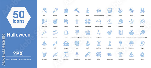 Halloween vector icons set