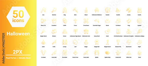 Halloween vector icons set