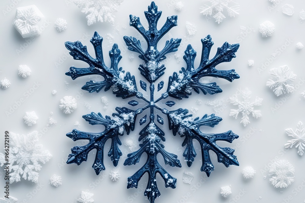 Diverse Snowflake Patterns on Fresh White Background Macro Photography of Real Frost Crystals Diverse Snowflake Patterns on Fresh White Background Macro Photography of Real Frost Crystals