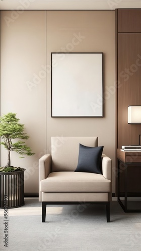 Luxurious modern Chinese study photo