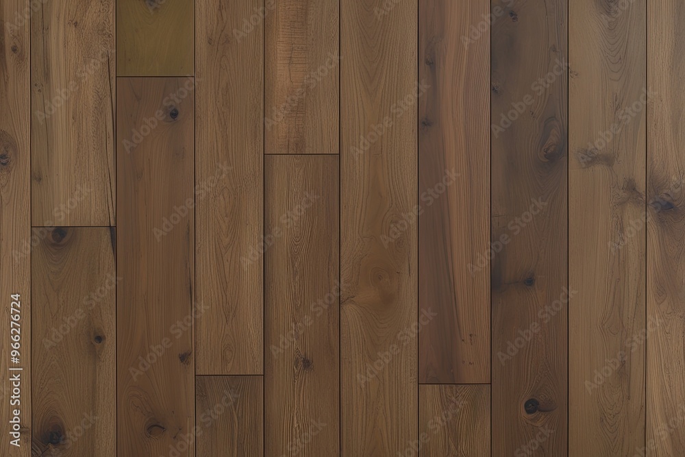 Fototapeta premium Rustic Walnut Ceiling and Laminated Wood Flooring with Worn Olive Finish