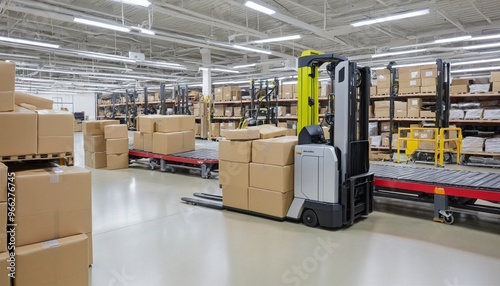 Robot Forklift efficiently sorting at ware house