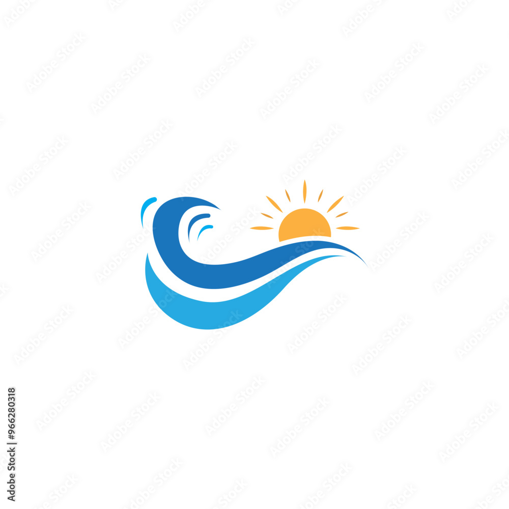 Water wave icon vector illustration template Water wave icon vector illustration template