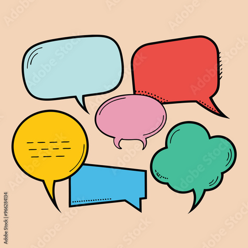 Pack of speech bubbles sketches