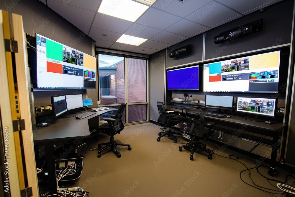 TV And Video Control Room A tv and video control room intended for student use at university. TV And Video Control Room A tv and video control room intended for student use at university.