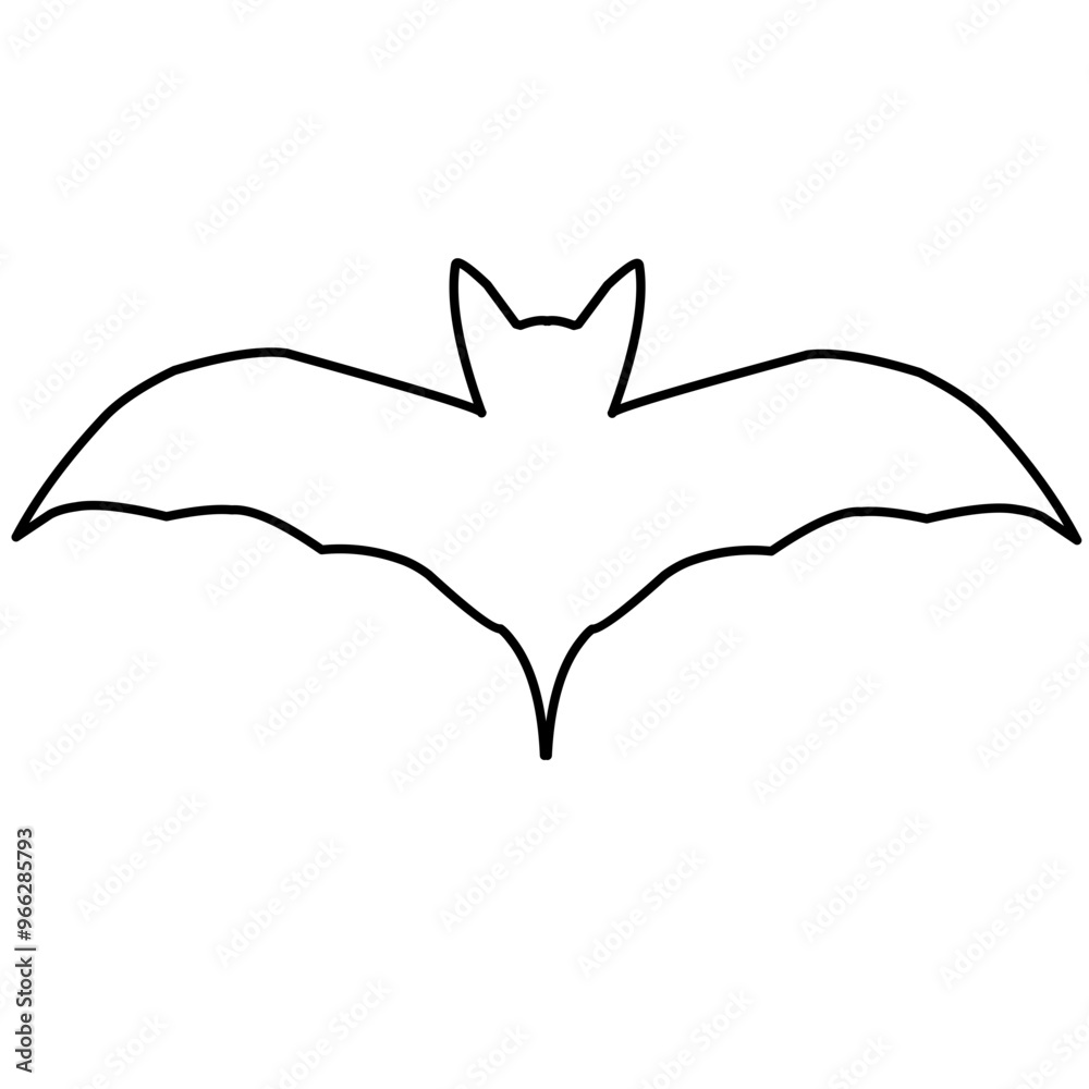 Naklejka premium Bat Outline Vector 