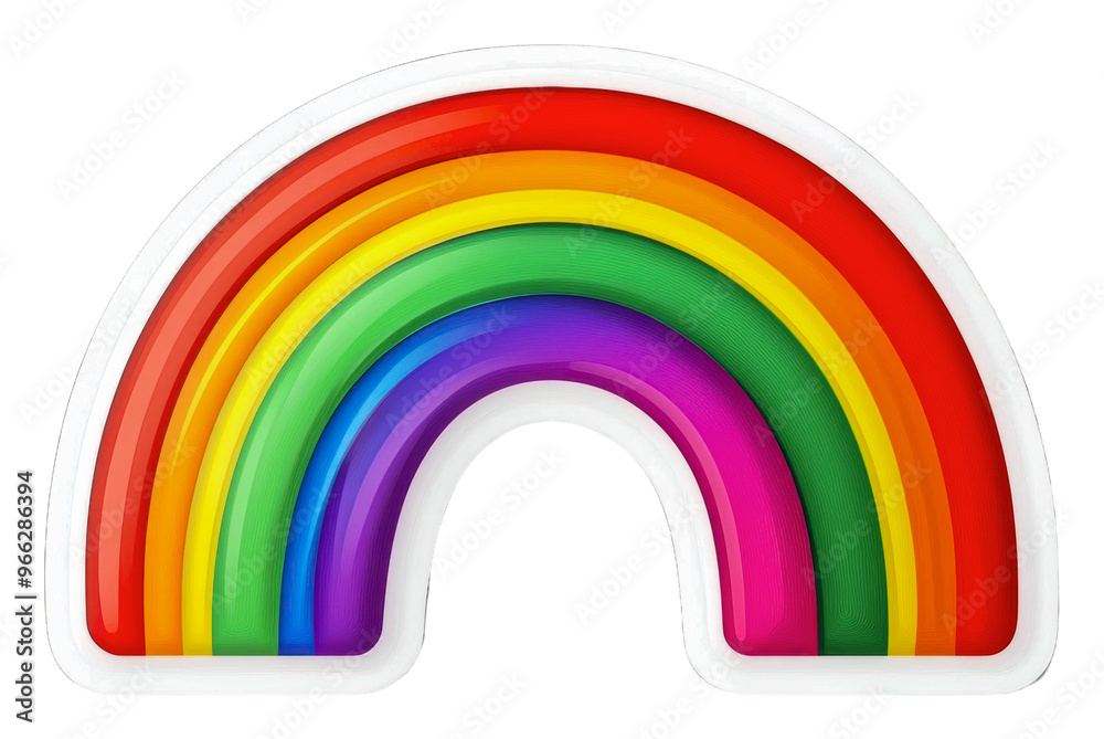 Fototapeta premium PNG Colorful rainbow in bright, playful design