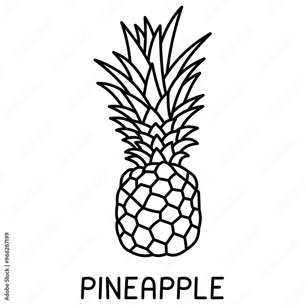 Pineapple Outline Pineapple Outline