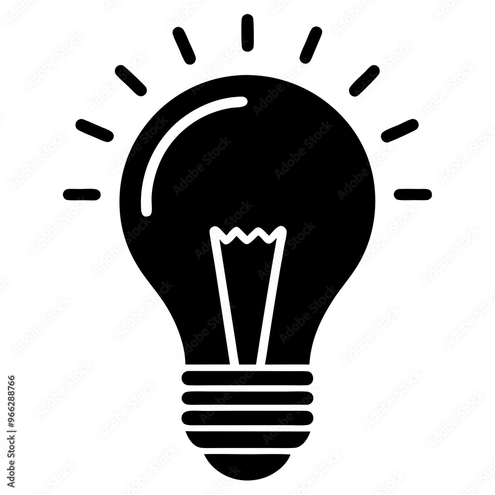 Bulb vector on white background Bulb vector on white background