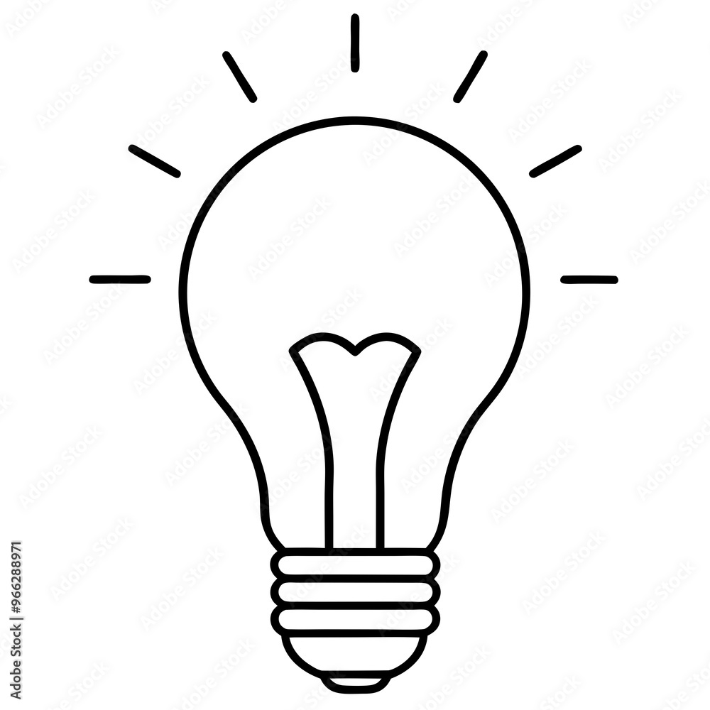 Bulb vector on white background Bulb vector on white background