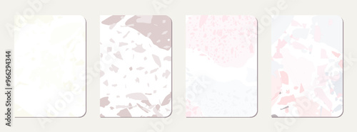Note book cover design. Terrazzo abstract