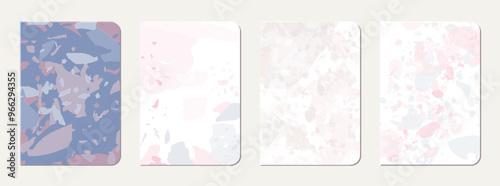 Brochure cover design. Terrazzo abstract