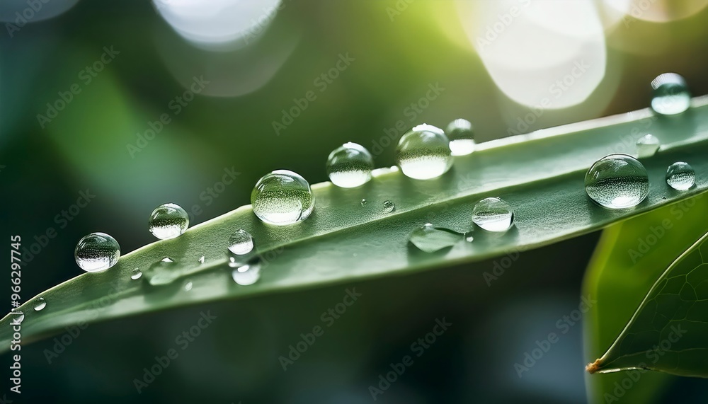 Drops of water, macro photo.