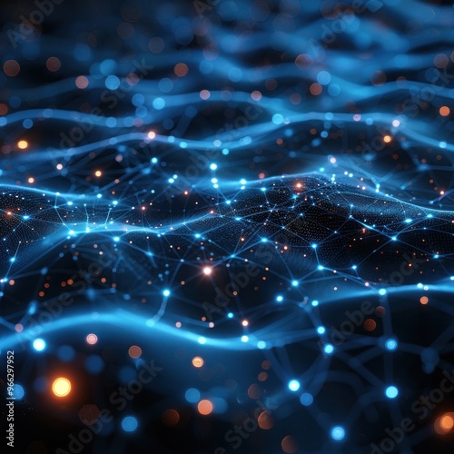 Wallpaper Mural background of dots and lines connection in abstract technology Torontodigital.ca