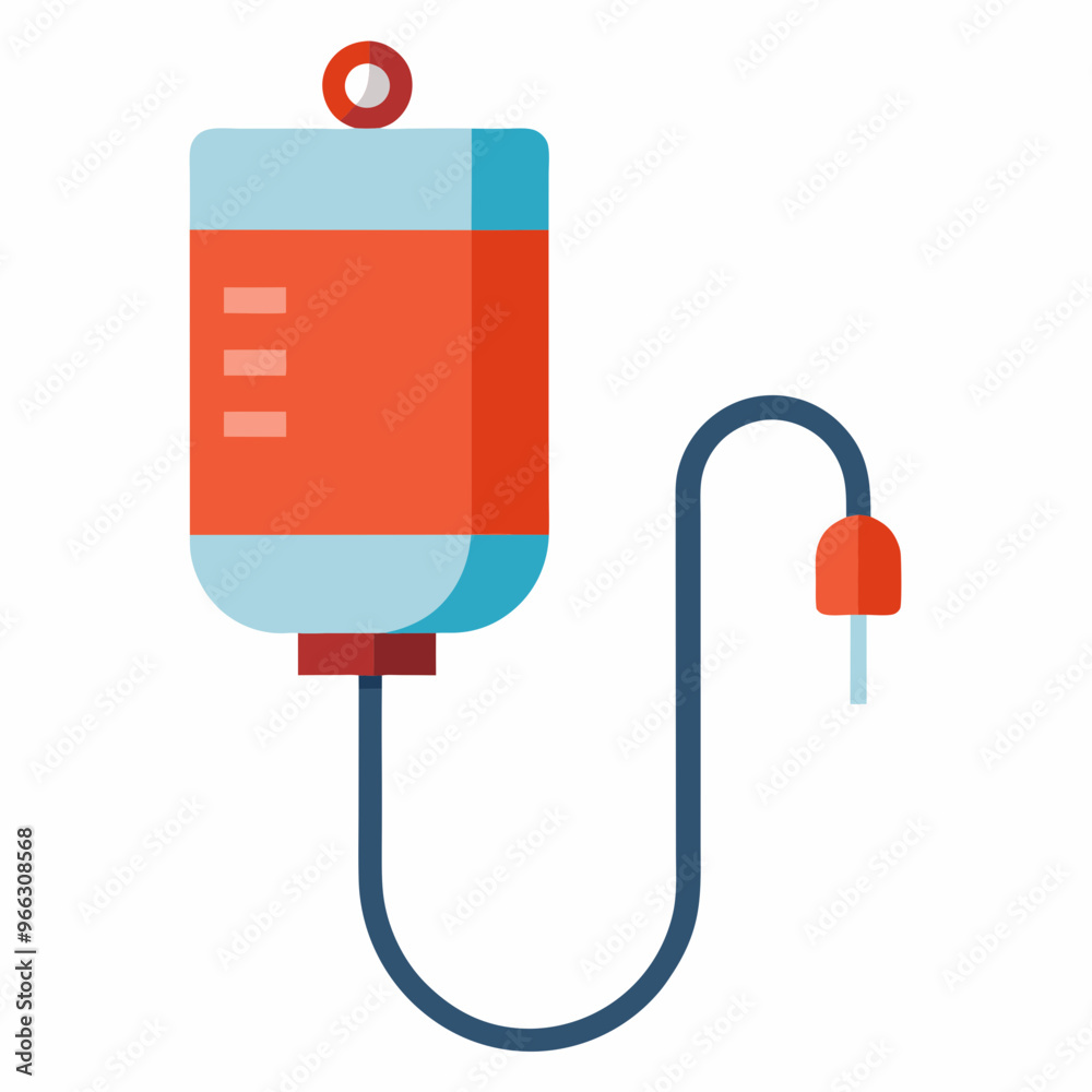 Infusion set vector art on white background Infusion set vector art on white background