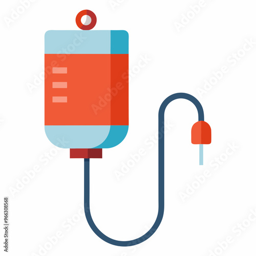 Infusion set vector art on white background