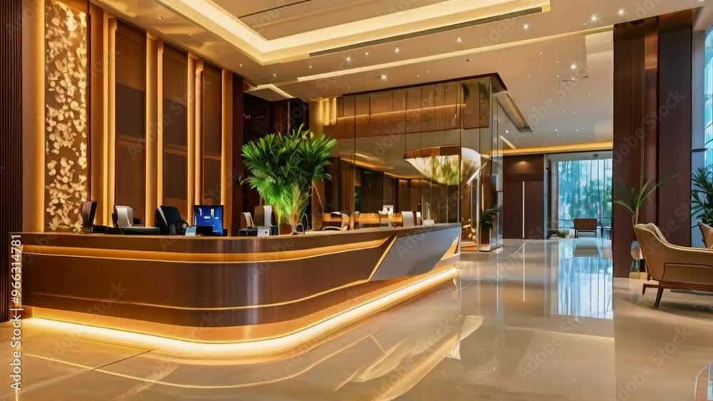 luxury interior hotel reception