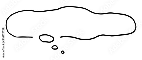 もやもや・お悩みの吹き出し　シンプルな手描きイラスト