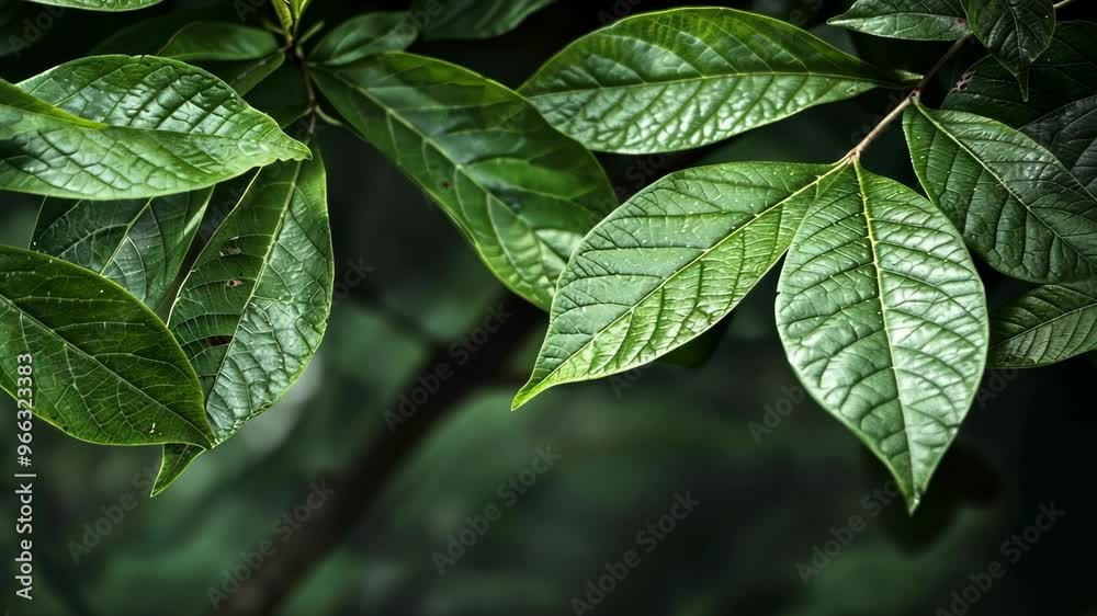 Exploring the diversity of lush green leaves in a vibrant forest setting Exploring the diversity of lush green leaves in a vibrant forest setting