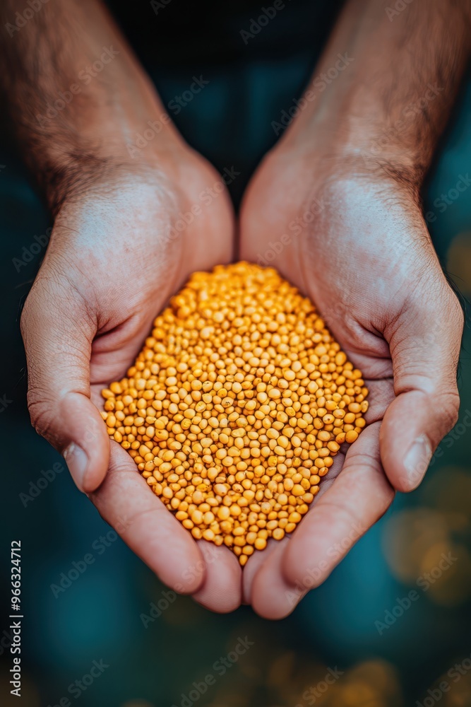 a person holding a handful of yellow corn a person holding a handful of yellow corn