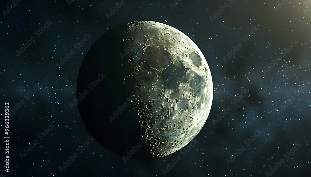 Obraz premium the moon, illuminating the night sky with its serene beauty