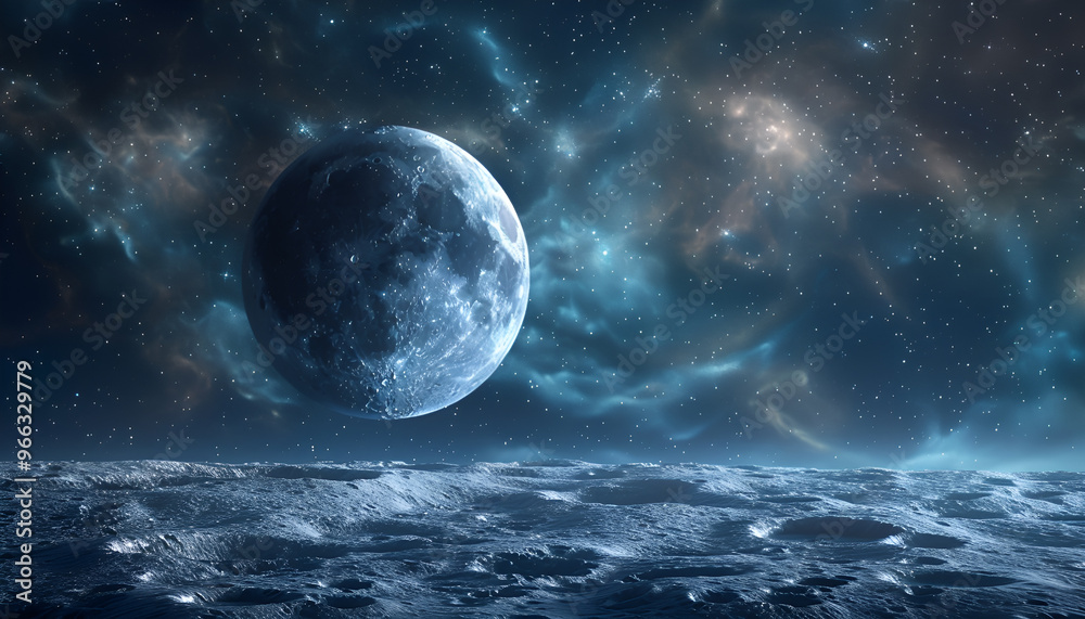 Fototapeta premium the moon, illuminating the night sky with its serene beauty