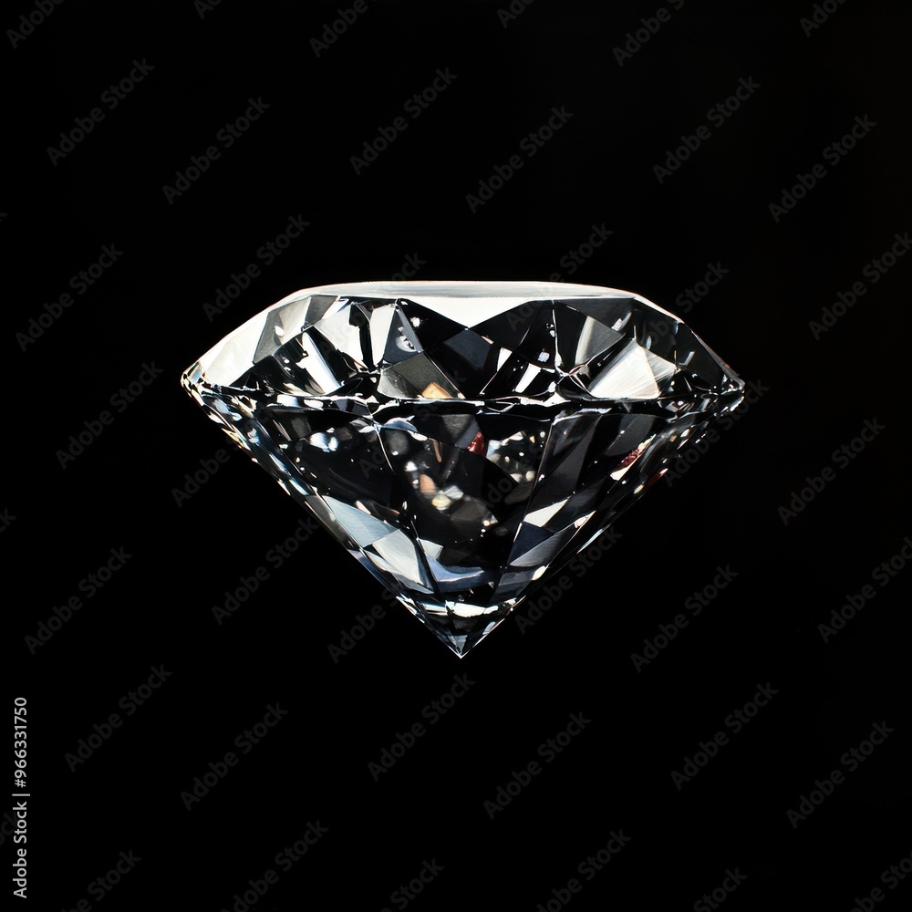 Diamond Sparkle on Black Background Diamond Sparkle on Black Background