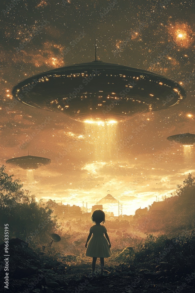 Children Witness Alien Invasion - Imaginative Child Perspective of Extraterrestrial Encounter Children Witness Alien Invasion - Imaginative Child Perspective of Extraterrestrial Encounter