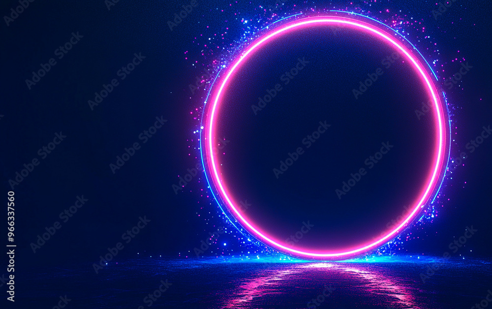 Abstract circle glowing neon light background Abstract circle glowing neon light background