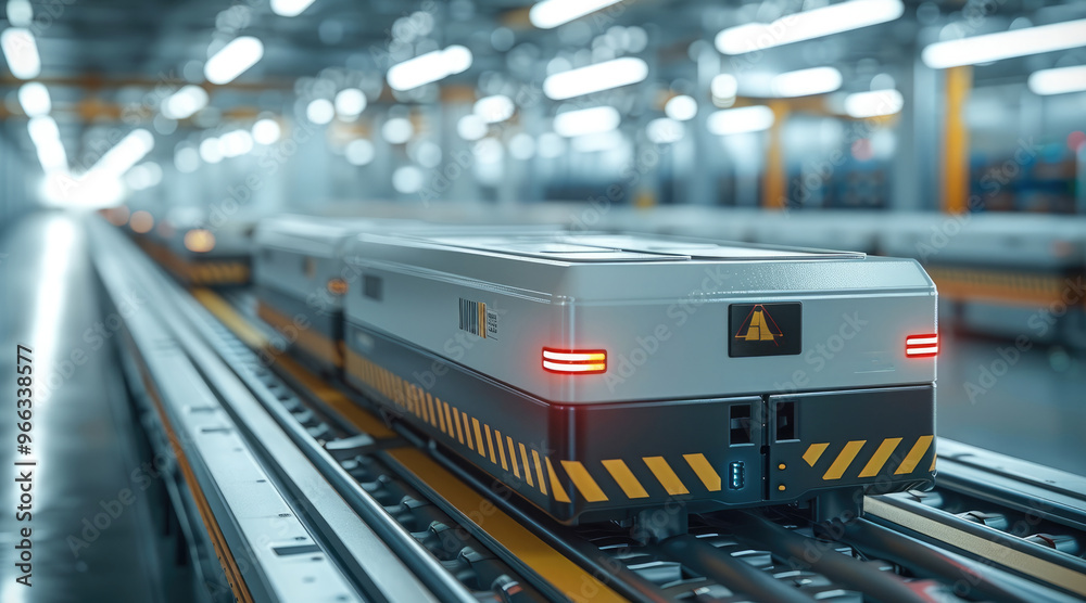 Automated systems in aerial logistics, showcasing how automation is used to enhance the efficiency and precision of air transport. Generative AI.