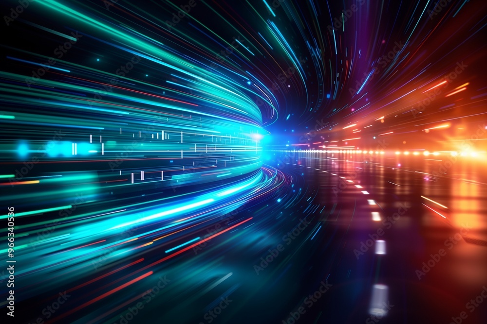 Light speed motion technology background Light speed motion technology background