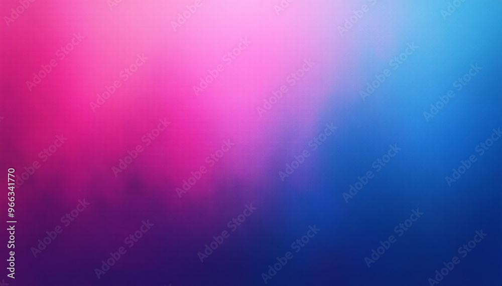 Fototapeta premium Abstract neon pink and blue gradient noisy grain background texture