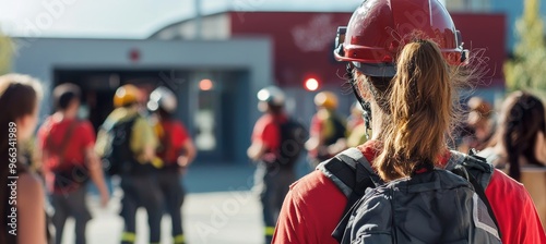 Emergency Response Team Performs Disaster Preparedness Drill for Real-World Scenario Simulation photo