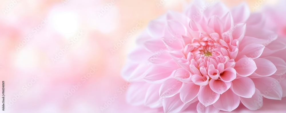 close-up macro abstract image of a pink dahlia bloom inside