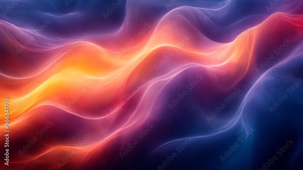 Vivid Glowing Abstract Waves – Generative AI Vivid Glowing Abstract Waves – Generative AI