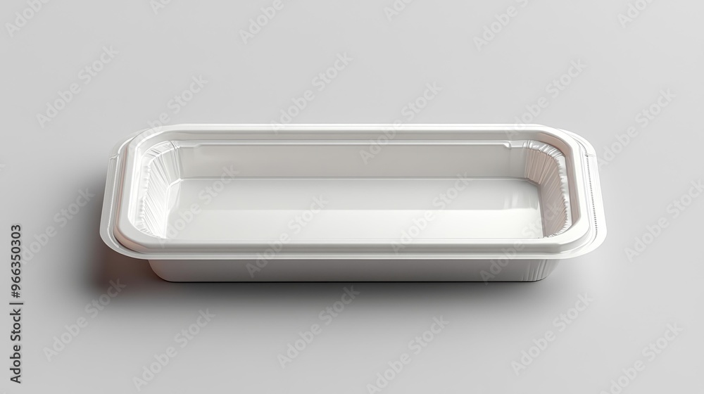 Empty White Food Tray Generative AI Empty White Food Tray Generative AI