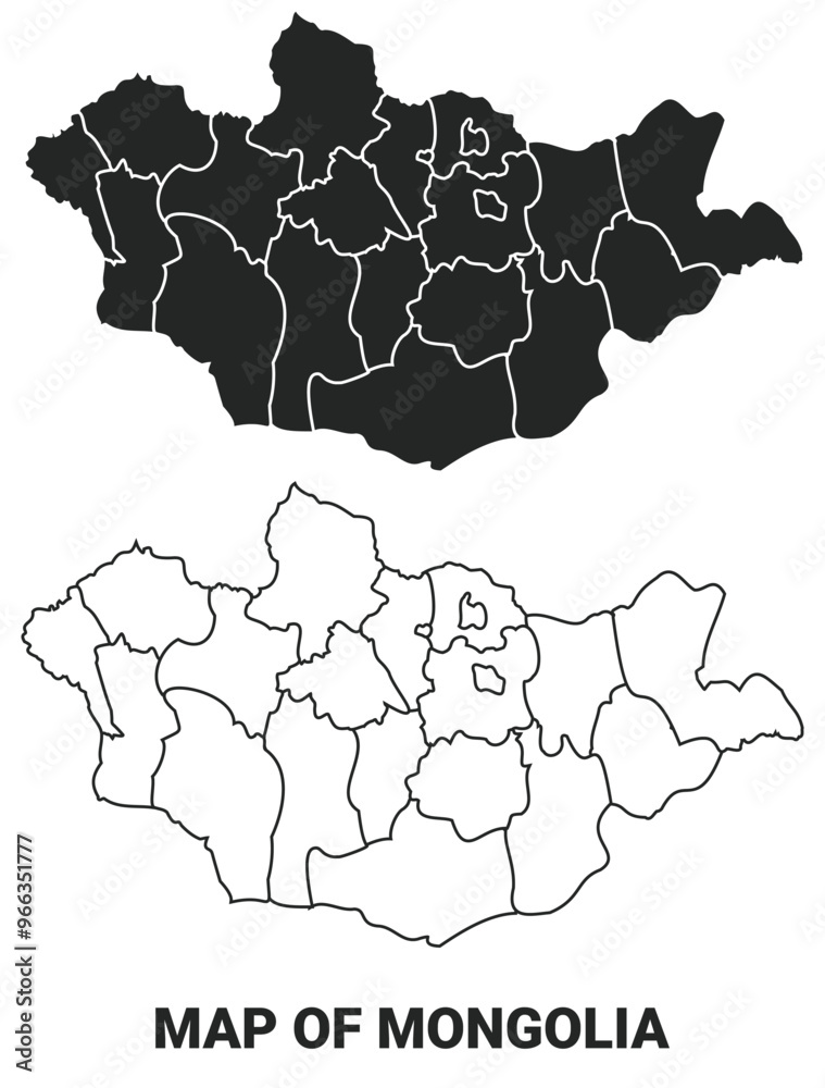 Vector Black map of Saudi country with borders of regions Vector Black map of Saudi country with borders of regions