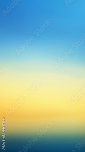 Abstract blurry background with a gradient of blue and yellow