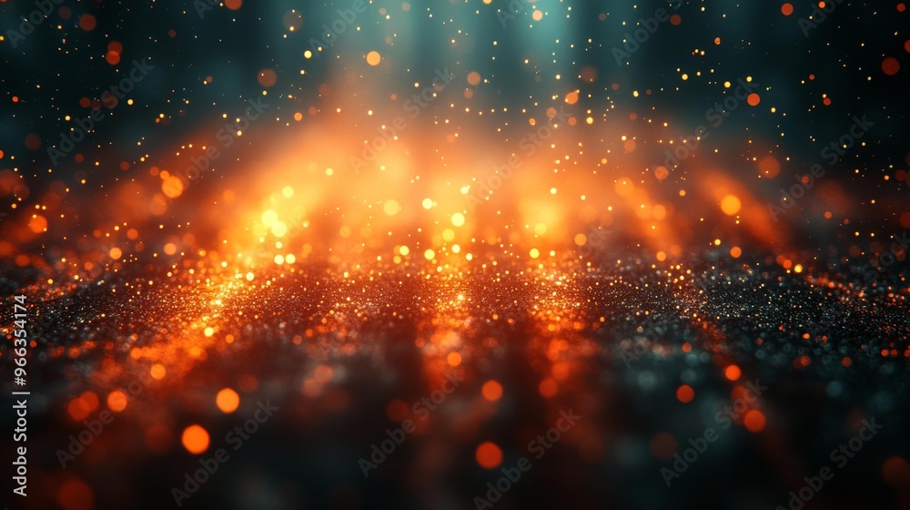Fototapeta premium Abstract Glowing Light Particles Generative AI