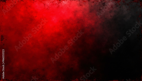 Abstract bold red and black gradient noisy grain background texture