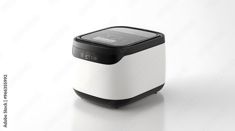 A compact bread maker with a sleek exterior and digital control panel A compact bread maker with a sleek exterior and digital control panel