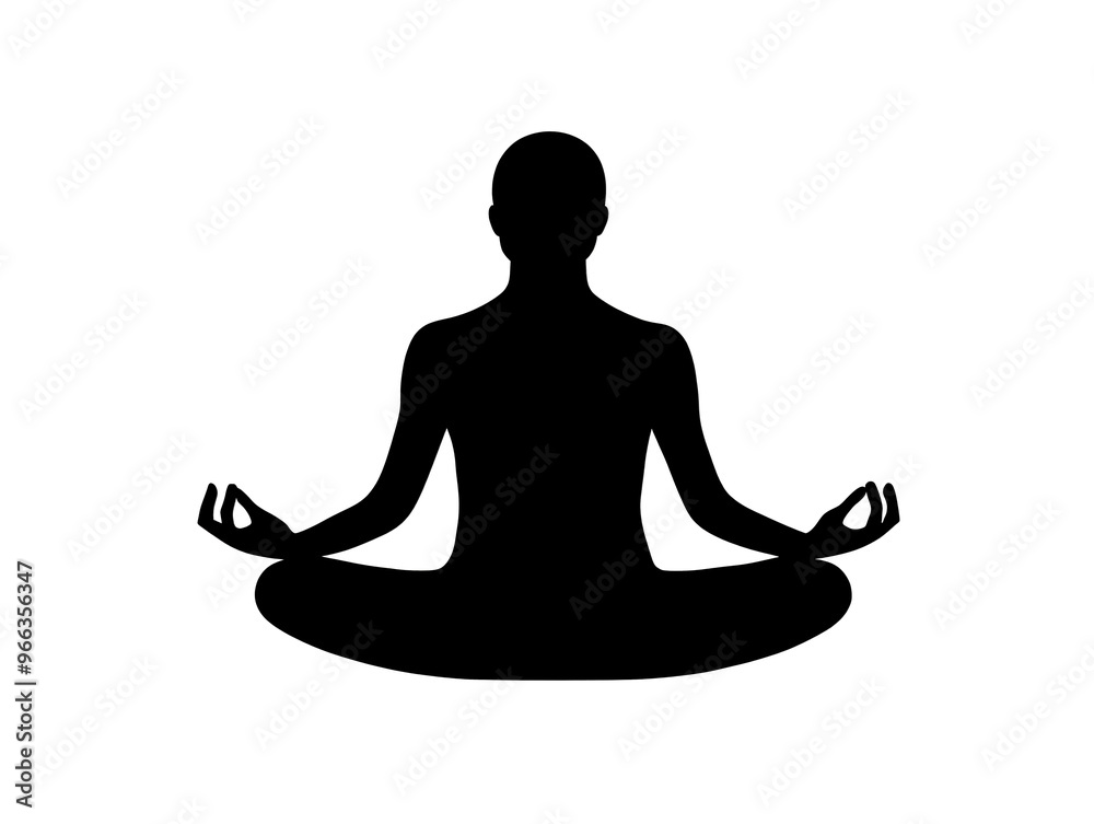 a silhouette of a person meditating a silhouette of a person meditating
