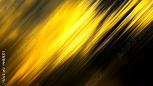 Abstract blurry background with a gradient of black and yellow