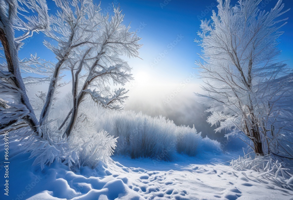 stunning frozen landscape featuring snow covered trees adorned intricate natural designs, winter, nature, scenery, ice, branches, cold, white, tranquil stunning frozen landscape featuring snow covered trees adorned intricate natural designs, winter, nature, scenery, ice, branches, cold, white, tranquil