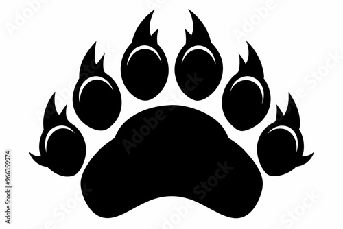 Bear Claw Silhouette Vector, American Bear Paw Clip art


