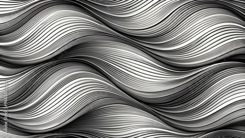 A Stunning Monochrome Abstract Background Featuring Wavy Lines for Creative Projects and Digital Designs