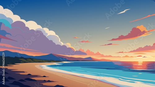clear blue sky with white clouds Background